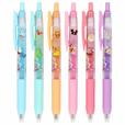 ボールペン〈サラサ〉セット 1,500円｜サイズ：長さ約14cm、6本セット｜インクの色：ミルクブルー、ミルクブルーグリーン、ミルクオレンジ、ミルクピンク、ミルクレッド、ミルクパープル｜東京ディズニーリゾート パークをモチーフにしたカラフルなグッズ｜発売日：2023年6月15日（木）｜販売店舗：東京ディズニーランド「ホームストア」、東京ディズニーシー「ヴィラ・ドナルド・ホームショップ」