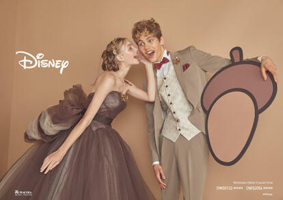 ディズニー結婚式】最旬「ミッキー＆ミニー」ウェディングドレスが