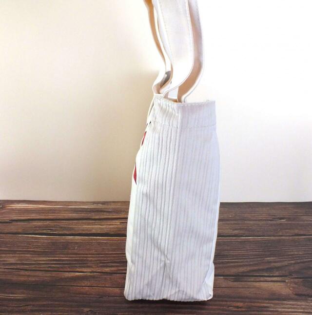 【カルディ りんごバッグ】バッグのサイズは約縦28.5cm×横41cm×マチ13cm