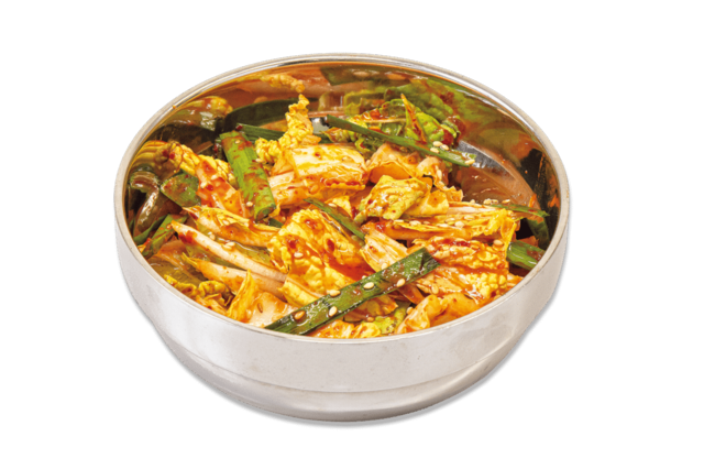 「“生”白菜キムチ」<単品価格:440円(税込)>【焼肉も和食も中華も食べ放題!じゅうじゅうカルビの食べ放題コースに「カツオのたたき」や「エビチリ」などの春限定メニューが登場!】