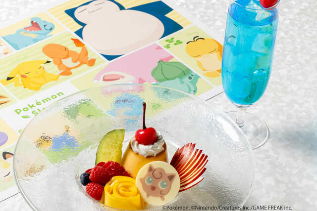 プリンと季節のフルーツのプリンアラモード セット 3,520円　※1日20食限定