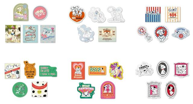 K賞 ステッカーセット|Happyくじ『Disney 101匹わんちゃん』