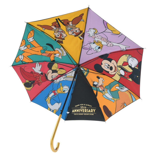 【東京ディズニーリゾート店限定】ミッキー＆フレンズ 長傘 ジャンプ式 東京ディズニーリゾート店25周年記念 3,500円
