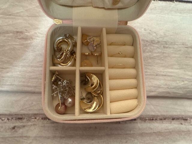 大ぶりのピアスも収納できます！