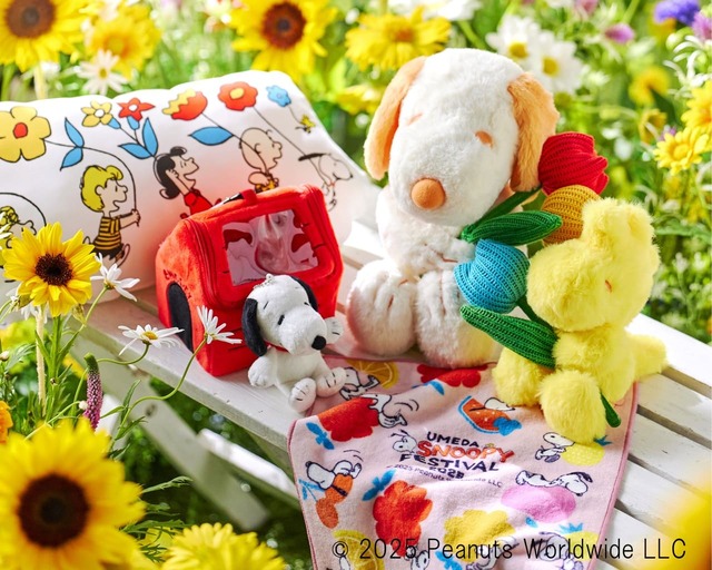 【うめだスヌーピーフェスティバル2025】9Fではフラワーパークをテーマにオリジナルグッズが登場