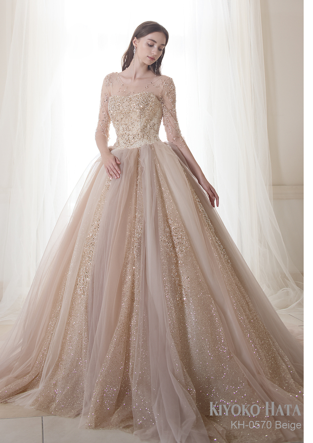 【KIYOKO HATA キヨコハタ】新作ウェディングドレス：KH-0570_Beige