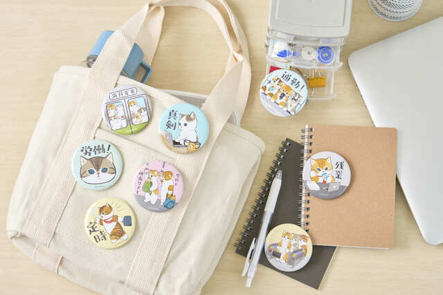 【はたらく！サラリーにゃんフェア】トレーディング缶バッジ（全8種）：各￥330