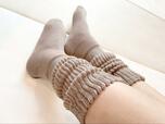 【オカモト まるでこたつソックス】伸縮性があるため、ルーズソックスのようにくしゅくしゅさせて履くのも可愛いです