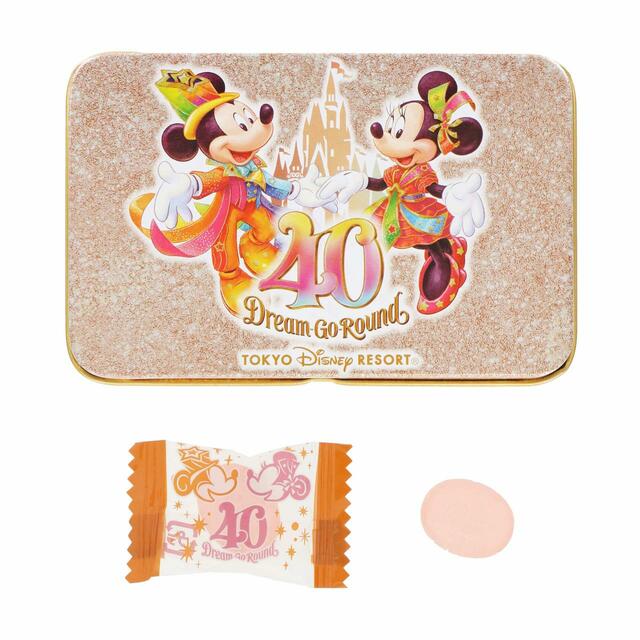 キャンディー 700円｜内容量：8個（ピンクレモネード風味）｜東京ディズニーリゾート40周年“ドリームゴーラウンド”スペシャルグッズ｜発売日：2023年4月10日（月）｜販売店舗：東京ディズニーランド「グランドエンポーリアム」、東京ディズニーシー「ヴァレンティナーズ･スウィート」