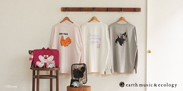 ロングスリーブTシャツ 2,999円｜earth music&ecology「猫の日」ディズニーコレクション