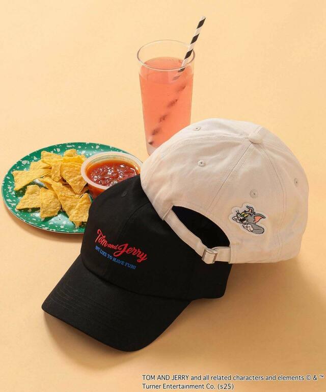 【GLOBAL WORK KIDS×トムとジェリー】TOM and JERRY / CAP（税込2,990円）オフホワイトとブラックの2色展開
