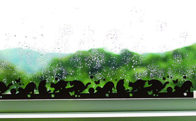 結露吸水シート シルエット 3 枚入 キャット