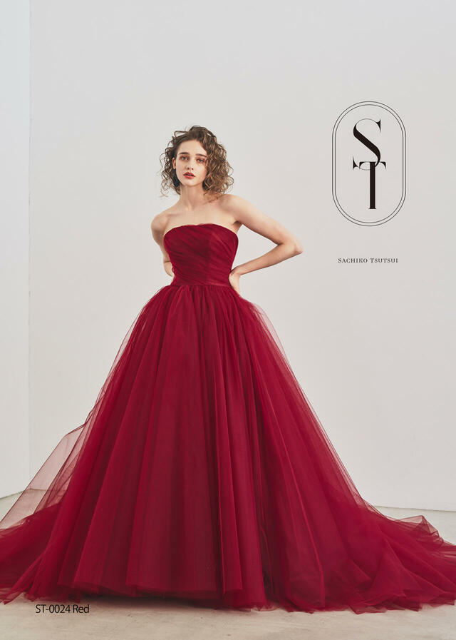 【クラウディア】ST新作ウェディングドレス｜ST-0024_Red