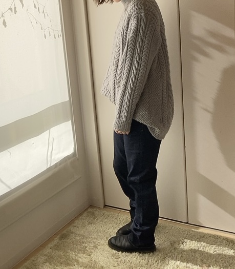 【ワークマン グリーンテックウォーミーデニムパンツ】レギュラーフィットのジャパンネイビーMを選択