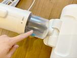 【アイリスオーヤマ 布団クリーナーハイパワー】透明のダストカップのおかげで、汚れ具合がすぐにわかる仕様