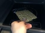 レンジで煮大豆を加熱