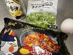 【ブルダック炒め麺（袋）】アレンジの材料です