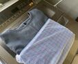 【無印良品 ヘンプコットン半袖ワンピース】洗濯機OK!(裏返して洗濯ネットに入れ、単品での洗濯が推奨されています)
