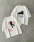 【SM2×セサミストリート】【SESAME STREET meets SM2】「フォトプリントTシャツ」カラー:レッド/ブルー、価格:¥4,950/ロゴの差し色がアクセント