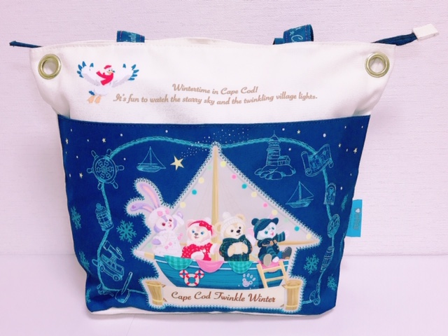 ダッフィーのトゥインクルウィンター トート 3,800円 縦32 横42 マチ16cm