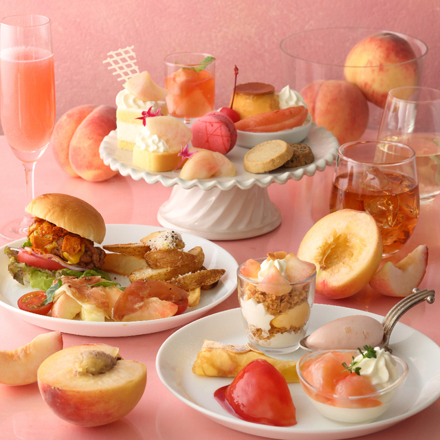 「KIHACHIのアフタヌーンティー ~ピーチスペシャル~」<7月17日~ 9月2日>【旬の桃に溺れそう!キハチのスペシャルな“桃”のアフタヌーンティーで贅沢なひととき】