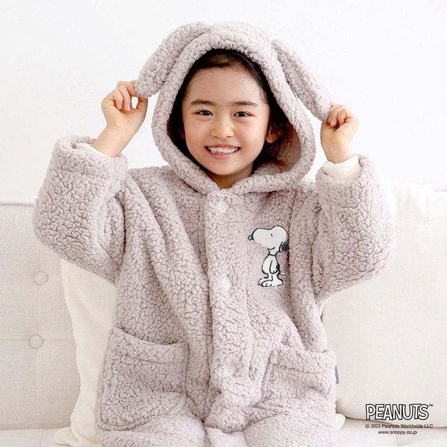「もふもふSNOOPY ルームウェア キッズサイズ」（サイズ：110/130/150）6,380円