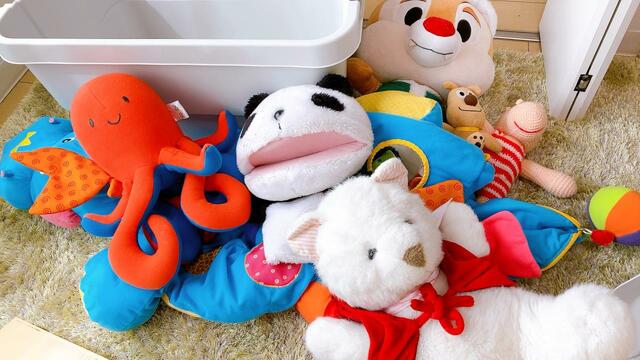 【無印良品 ポリプロピレン頑丈収納ボックス 大 50L】使わなくなったぬいぐるみの収納も便利