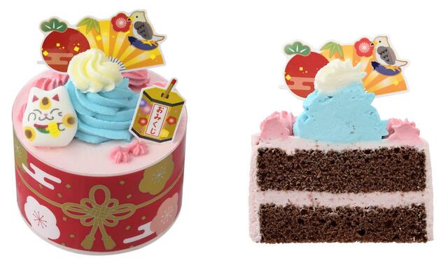 「おみくじ付き初夢ケーキ」＜価格：750円（税込810円）＞【【銀座コージーコーナー】縁起のいい“干支スイーツ”でゲン担ぎ！可愛い巳年ケーキで2025年のスイーツ初め（R）♪】