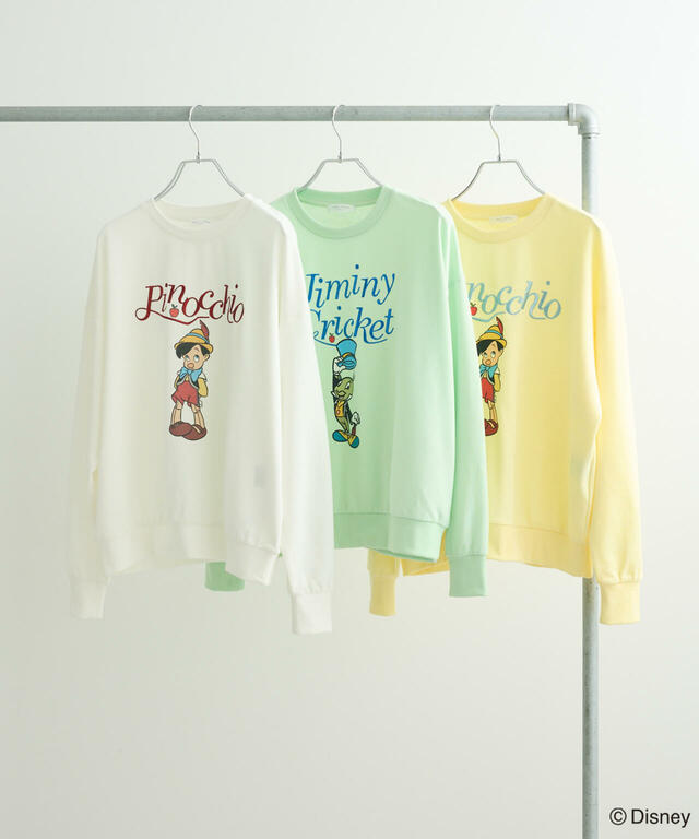 刺繍ミニ裏毛プルオーバー​ ￥4,990｜Green Parks『ピノキオ』コレクション
