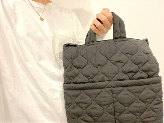 【B:MING by BEAMS キルト トート バッグ】手提げバッグとしても使える2WAY仕様です♪