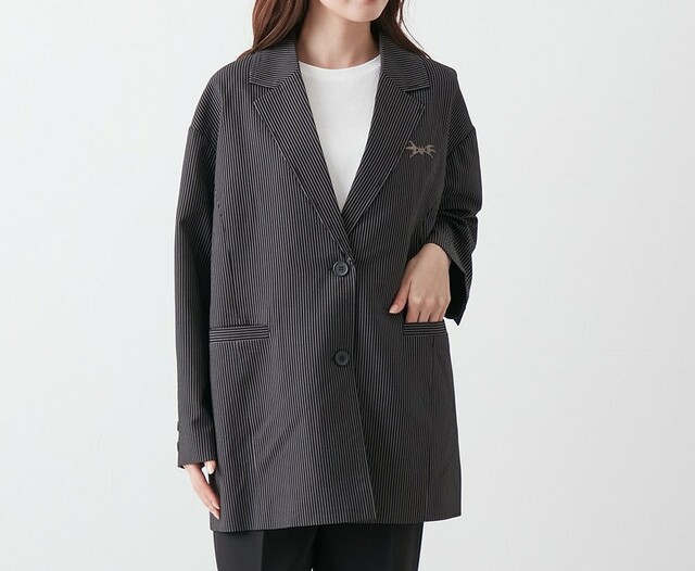 ストライプテーラードジャケット「ナイトメアー・ビフォア・クリスマス／ジャック」｜￥ 12,900 （税込）