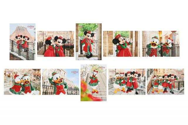 写真セット 3,200円｜「ディズニー・クリスマス」スペシャルグッズ｜東京ディズニーリゾート40周年“ドリームゴーラウンド”｜発売日：2023年11月7日（火）｜販売店舗：東京ディズニーランド「ディズニー＆カンパニー」、東京ディズニーシー「ヴァレンティーナズ･スウィート」
