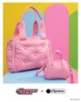 【パワーパフ ガールズ×レスポ―トサック】左：Puffy TH Tote H20×W29×D11cm ￥29,700、右：Puffy Micro Duffel Xbody H10×W14×D7cm ￥17,600