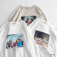 ミッキーマウス/転写プリントロングTシャツ ￥3,850｜Samansa Mos2ディズニーコレクション「ミッキーマウス」