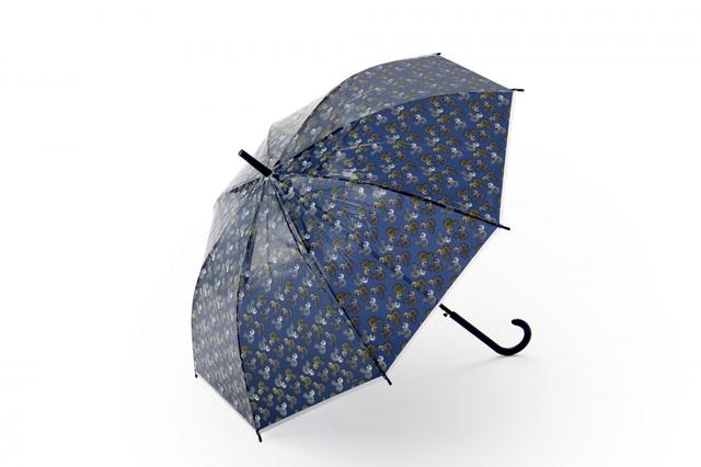 折れにくいビニール傘 ＜ミッキー＞シルエット ネイビー　698円　