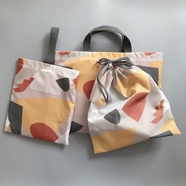 撥水ポリ　レッスンバッグ　上履き入れのセット／toco／3,900円