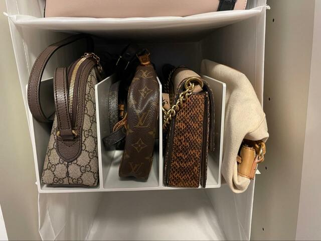 【無印良品 スチロール仕切りスタンド】トートバッグなど布製バッグを丸めて入れるのがおすすめ◎