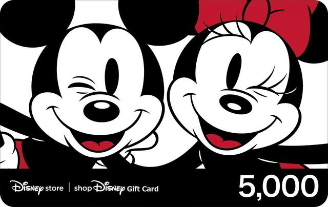 ディズニーストアギフトカード　プラスチックタイプ5,000円