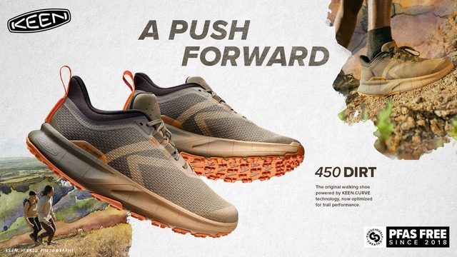 【KEEN 450 DIRT】流動的で効率的なストライドが実現できるよう設計