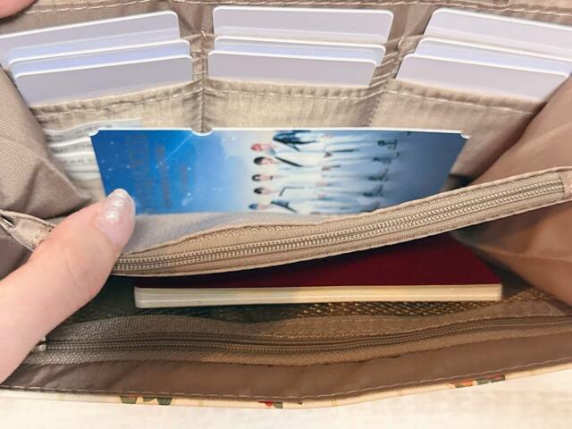 背面側のスペースにはチケットを収納