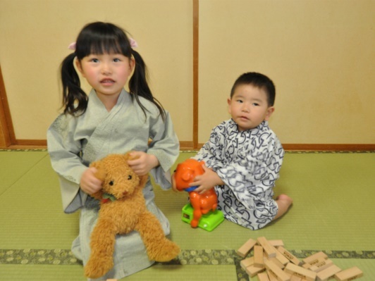 乳幼児にもぴったりサイズの浴衣あり／栃木県・黒磯温泉「かんすい苑　覚楽」