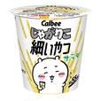 【じゃがりこ細いやつ サラダ×ちいかわコラボ】カップ6種類・フタ12種類のパッケージが展開！