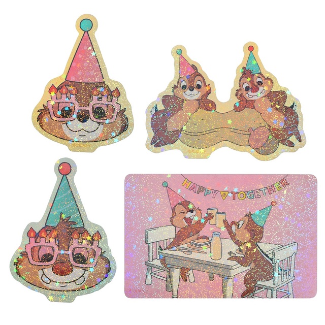 チップ＆デール シール・ステッカー ホログラム CHIP ‘n DALE 80 years｜660円