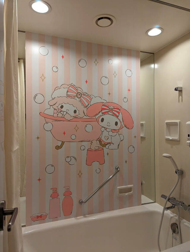 【東京ドームホテル】マイメロディルームの浴室