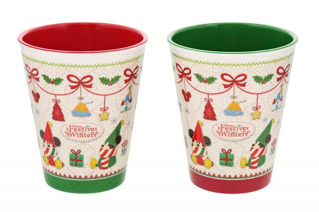 タンブラーセット 2,100円｜「ディズニー・クリスマス」スペシャルグッズ｜東京ディズニーリゾート40周年“ドリームゴーラウンド”｜発売日：2023年11月7日（火）｜販売店舗：東京ディズニーランド「ディズニー＆カンパニー」、東京ディズニーシー「エンポーリオ」