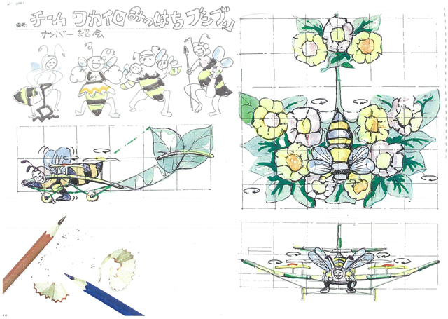 ダース・ベイダーにワンピース「レッドブル・フルーグタグ」出場飛行機の絵コンテ/みつばちブンブン