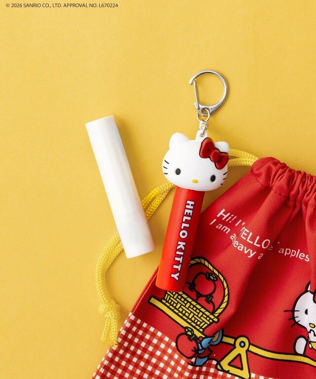 【3COINS×ハローキティコラボアイテム人気ランキング 6位】「HELLO KITTY リップチャーム」レッド 660円(税込)