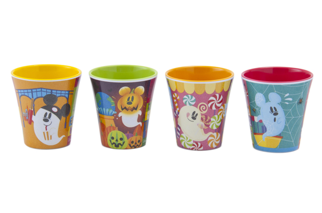 タンブラーセット 1,900円|4個セット、直径約8.5×高さ約9.5cm|東京ディズニーリゾート「ディズニー・ハロウィーン」2019 スペシャルグッズ|販売店舗:東京ディズニーランド「グランドエンポーリアム」、東京ディズニーシー「エンポーリオ」