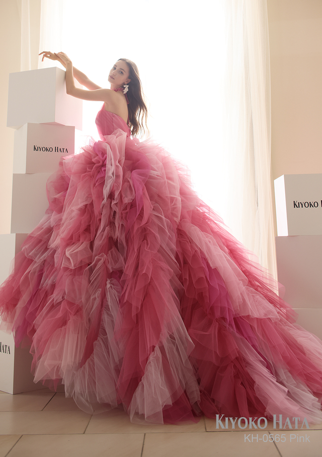 【KIYOKO HATA キヨコハタ】新作ウェディングドレス：KH-0565_Pink