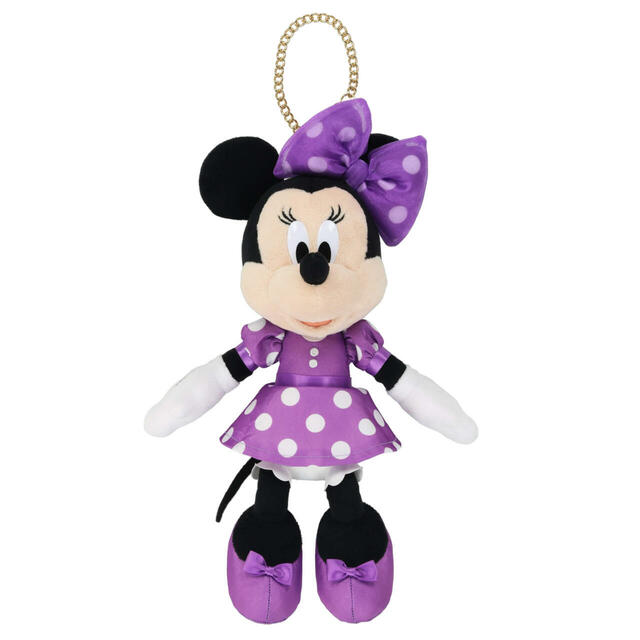 ぬいぐるみチャーム 2,900円｜東京ディズニーリゾート「ミニーの日」グッズ｜販売店舗：東京ディズニーランド「グランドエンポーリアム」、東京ディズニーシー「タワー・オブ・テラー・メモラビリア」｜発売日：2025年3月2日（日）